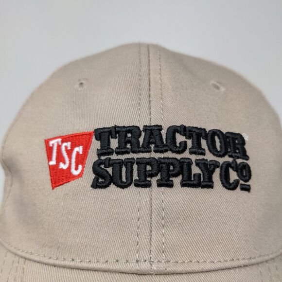 Tractor Supply Co Men's Slideback Hat Tan Adjustable Embroidered Logo - Picture 4 of 11